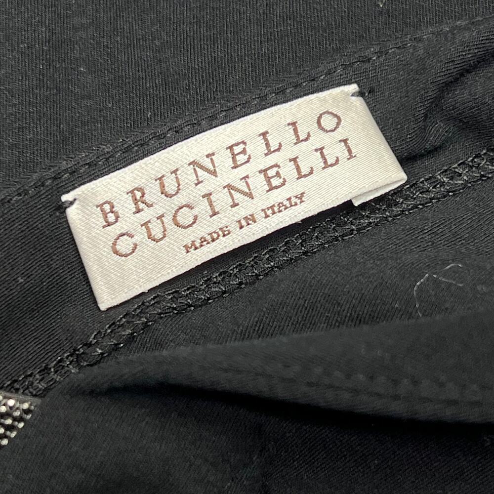 BRUNELLO CUCINELLI Ankle Dress W/ Shimmer Chest Accent 98% Cotton Women's Sz L - Picture 10 of 10